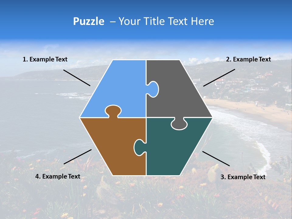 Laguna Beach Crescent Cove Looking South Towards Dana Point PowerPoint Template