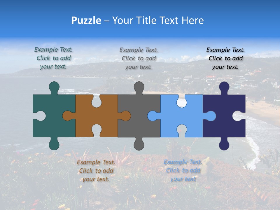 Laguna Beach Crescent Cove Looking South Towards Dana Point PowerPoint Template