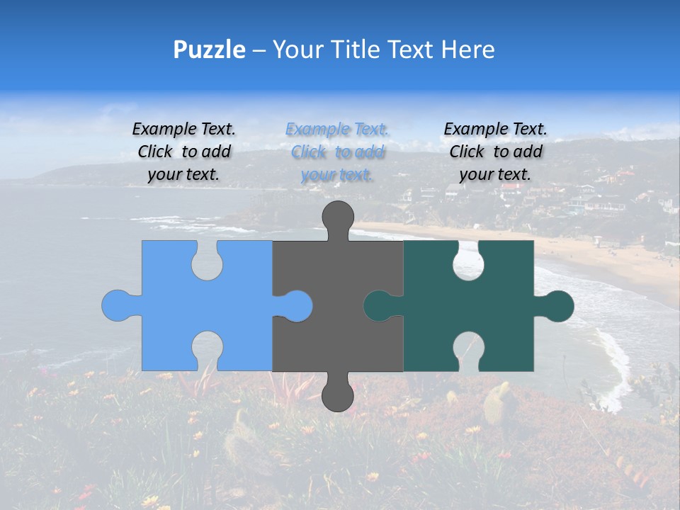 Laguna Beach Crescent Cove Looking South Towards Dana Point PowerPoint Template