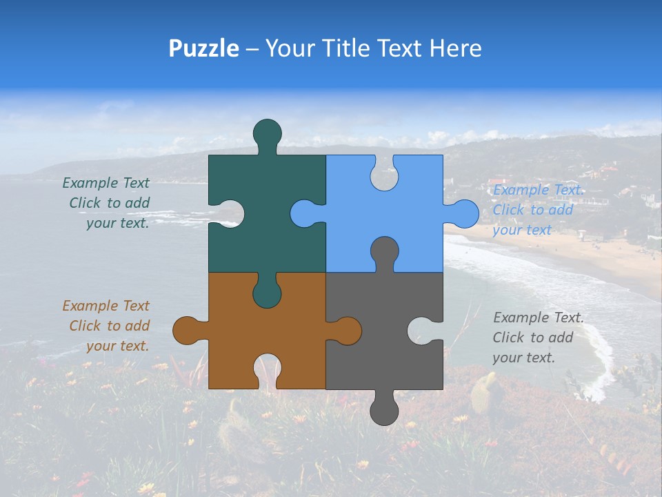 Laguna Beach Crescent Cove Looking South Towards Dana Point PowerPoint Template