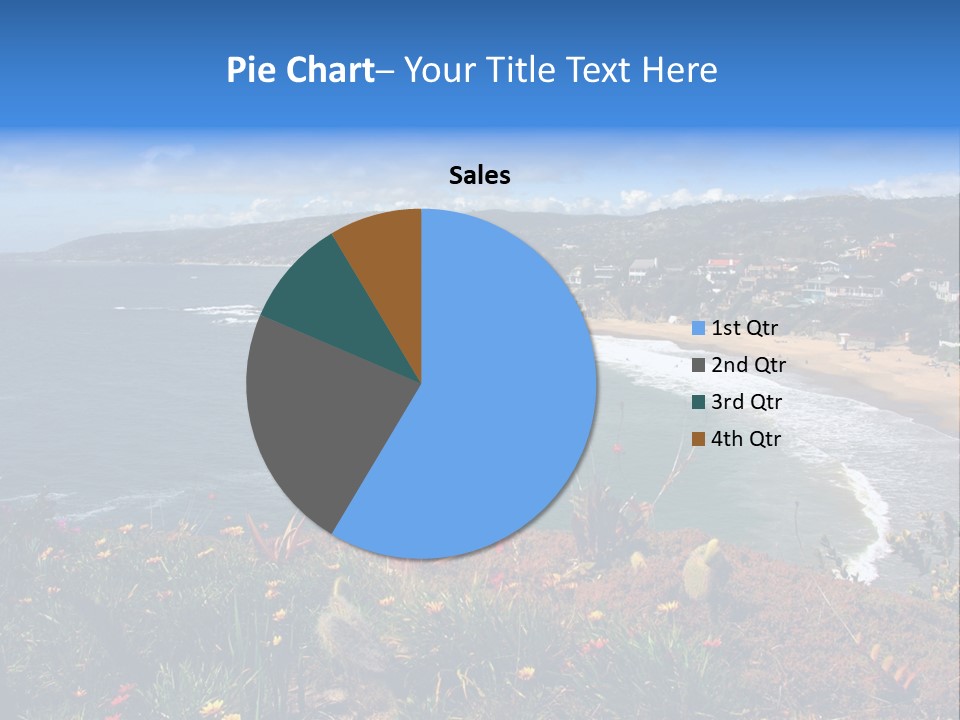 Laguna Beach Crescent Cove Looking South Towards Dana Point PowerPoint Template