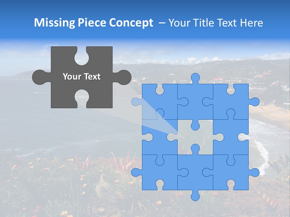 Laguna Beach Crescent Cove Looking South Towards Dana Point PowerPoint Template