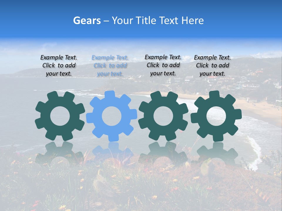 Laguna Beach Crescent Cove Looking South Towards Dana Point PowerPoint Template