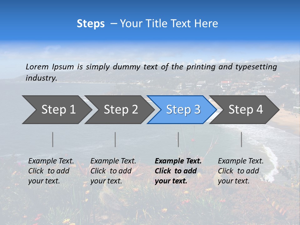 Laguna Beach Crescent Cove Looking South Towards Dana Point PowerPoint Template
