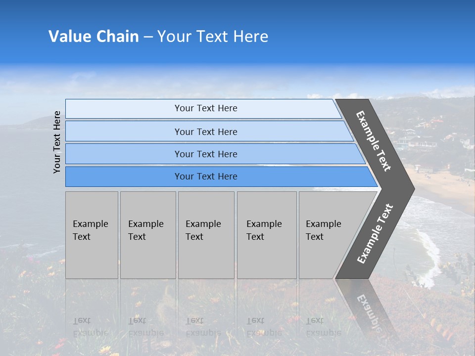 Laguna Beach Crescent Cove Looking South Towards Dana Point PowerPoint Template