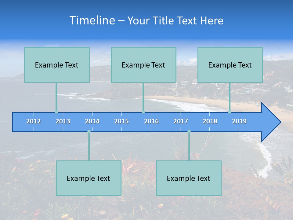 Laguna Beach Crescent Cove Looking South Towards Dana Point PowerPoint Template