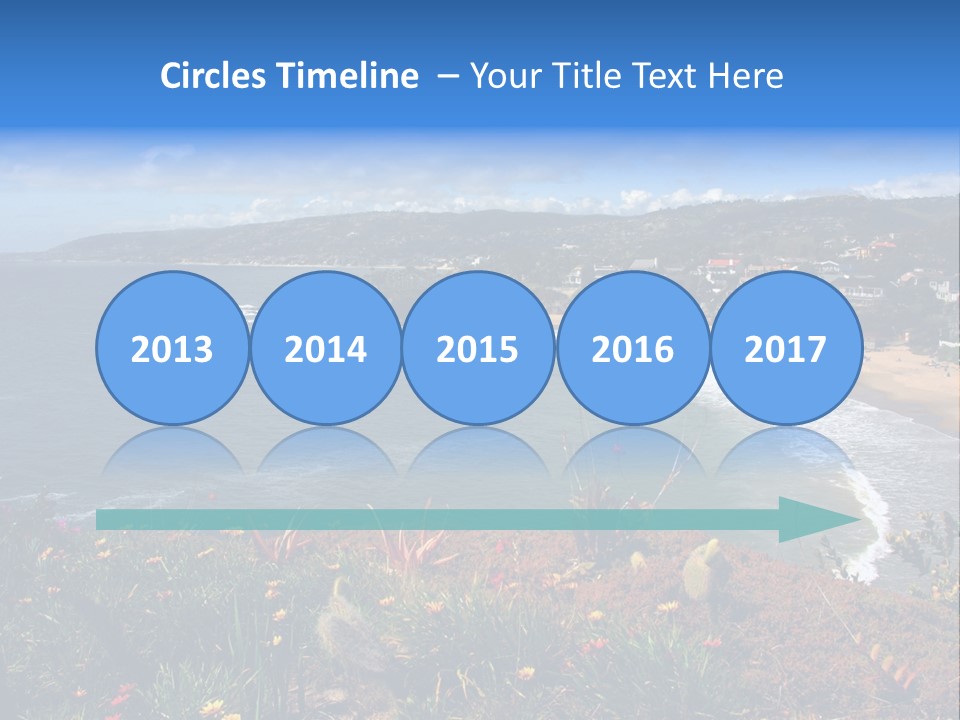 Laguna Beach Crescent Cove Looking South Towards Dana Point PowerPoint Template