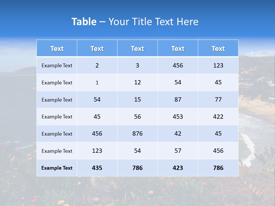 Laguna Beach Crescent Cove Looking South Towards Dana Point PowerPoint Template