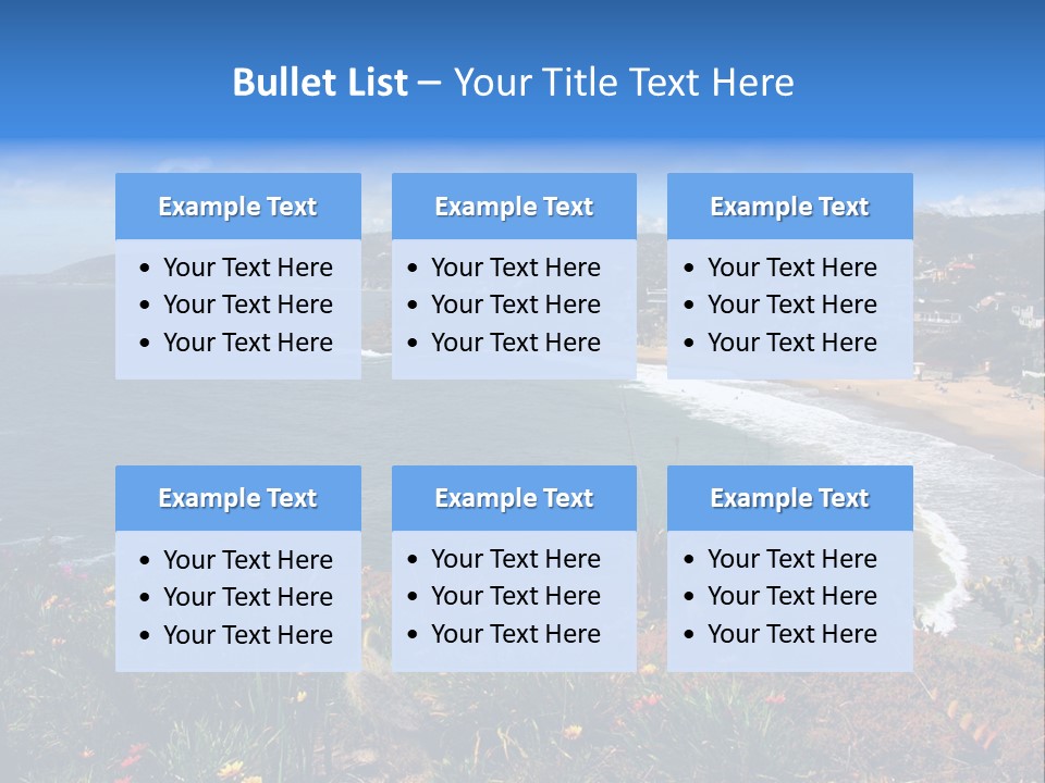 Laguna Beach Crescent Cove Looking South Towards Dana Point PowerPoint Template