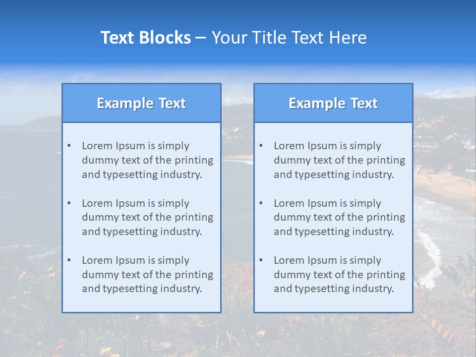 Laguna Beach Crescent Cove Looking South Towards Dana Point PowerPoint Template