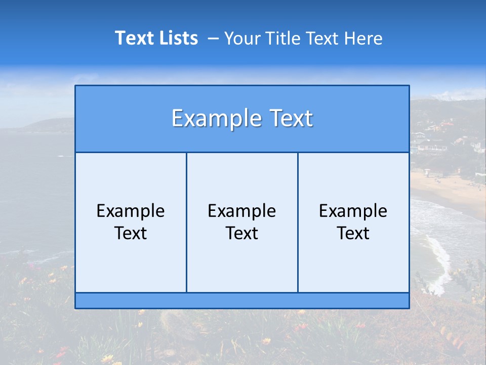 Laguna Beach Crescent Cove Looking South Towards Dana Point PowerPoint Template