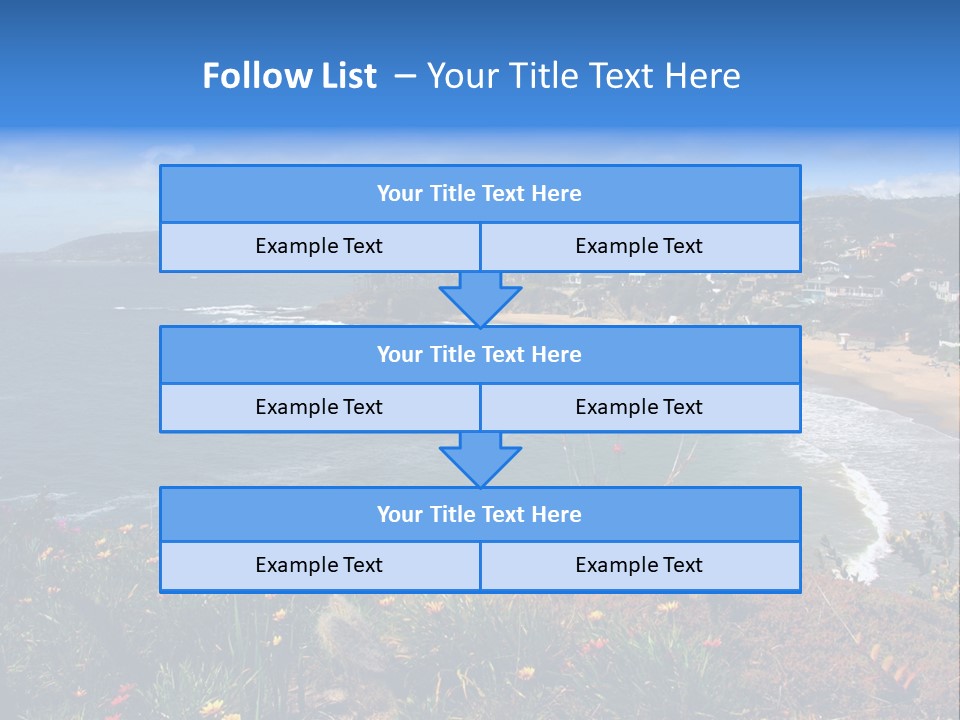Laguna Beach Crescent Cove Looking South Towards Dana Point PowerPoint Template