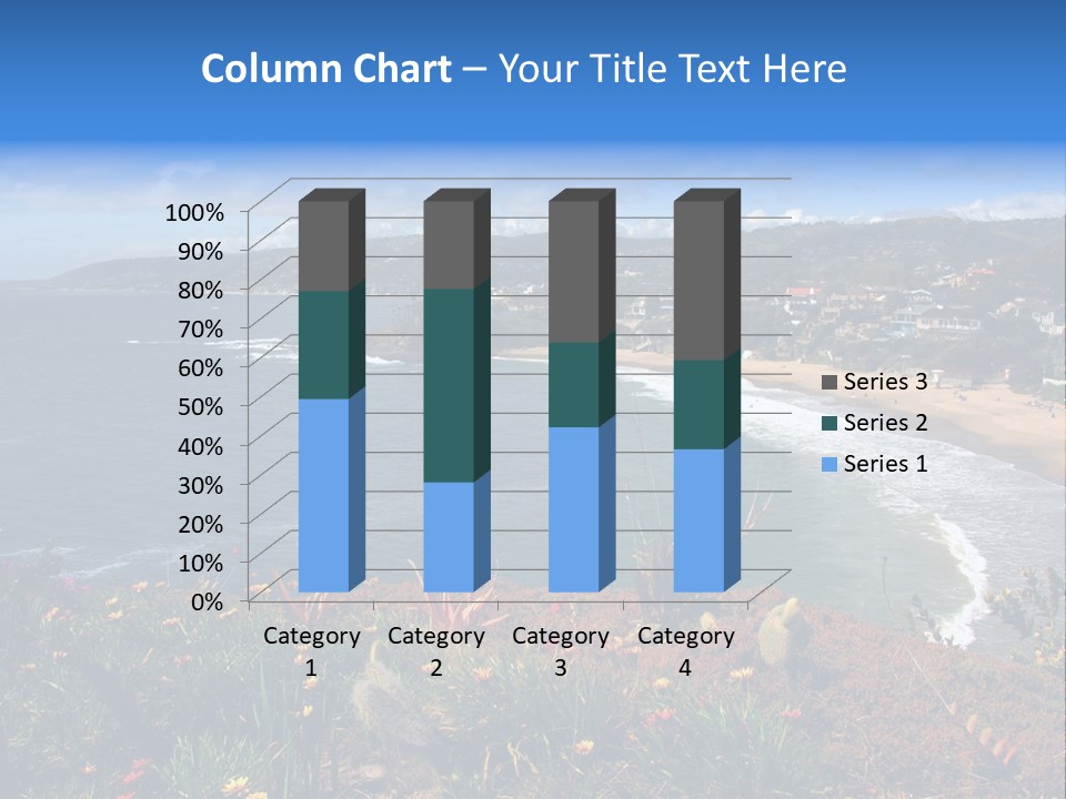Laguna Beach Crescent Cove Looking South Towards Dana Point PowerPoint Template