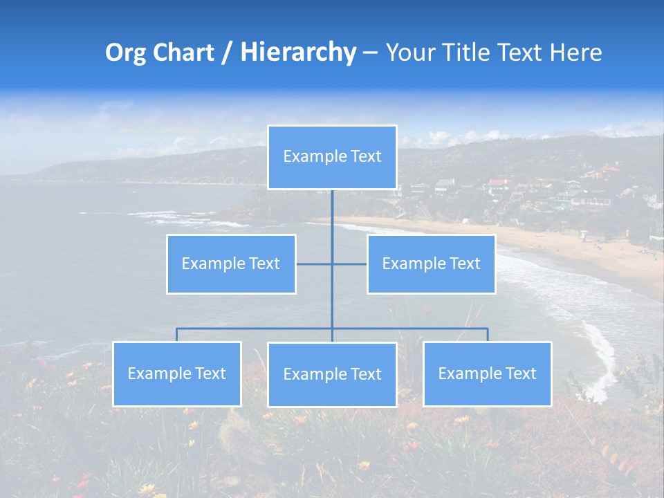 Laguna Beach Crescent Cove Looking South Towards Dana Point PowerPoint Template