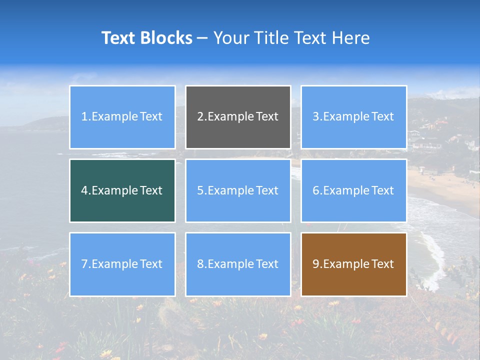 Laguna Beach Crescent Cove Looking South Towards Dana Point PowerPoint Template