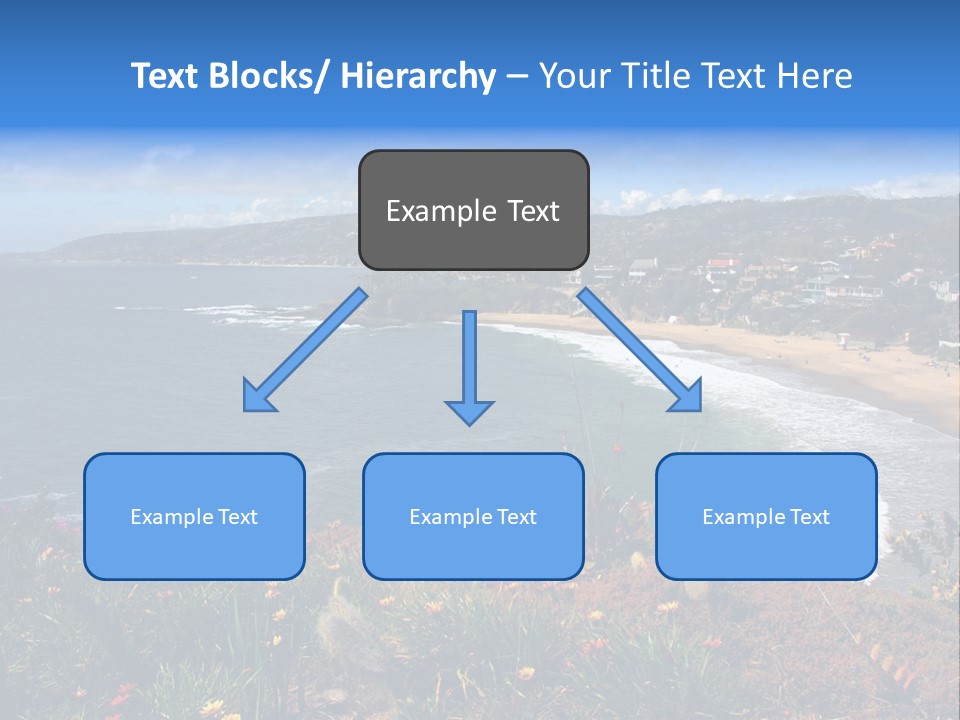 Laguna Beach Crescent Cove Looking South Towards Dana Point PowerPoint Template