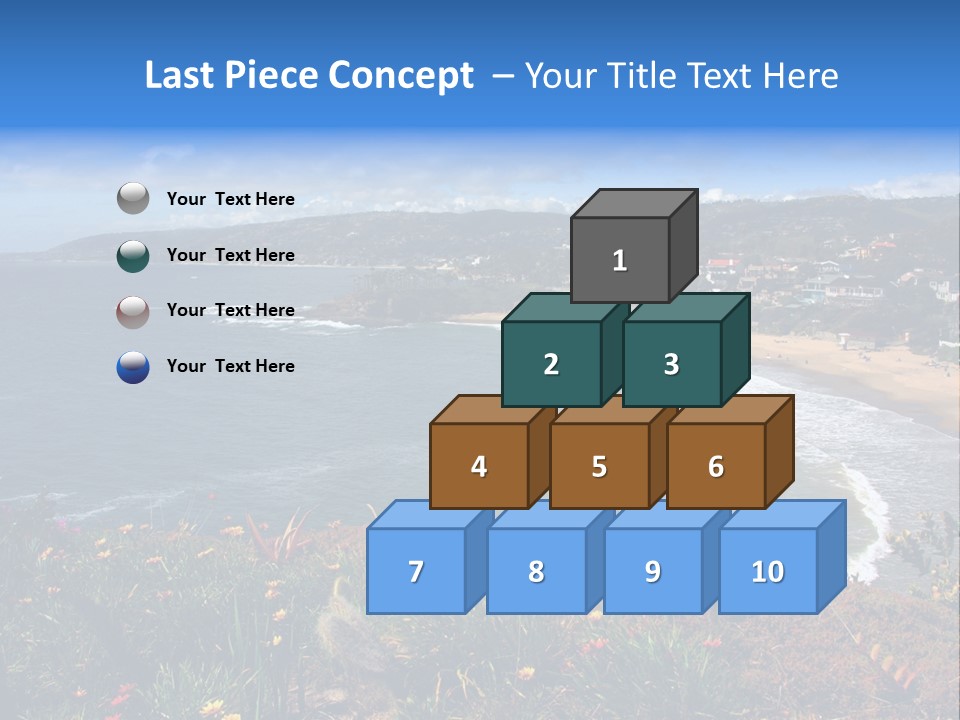 Laguna Beach Crescent Cove Looking South Towards Dana Point PowerPoint Template