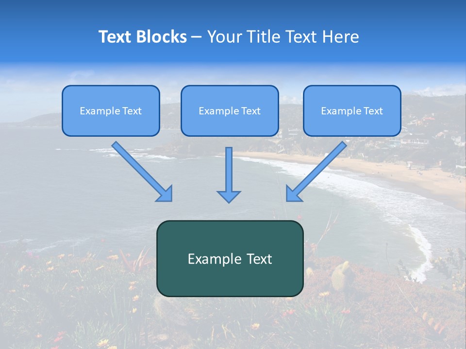 Laguna Beach Crescent Cove Looking South Towards Dana Point PowerPoint Template
