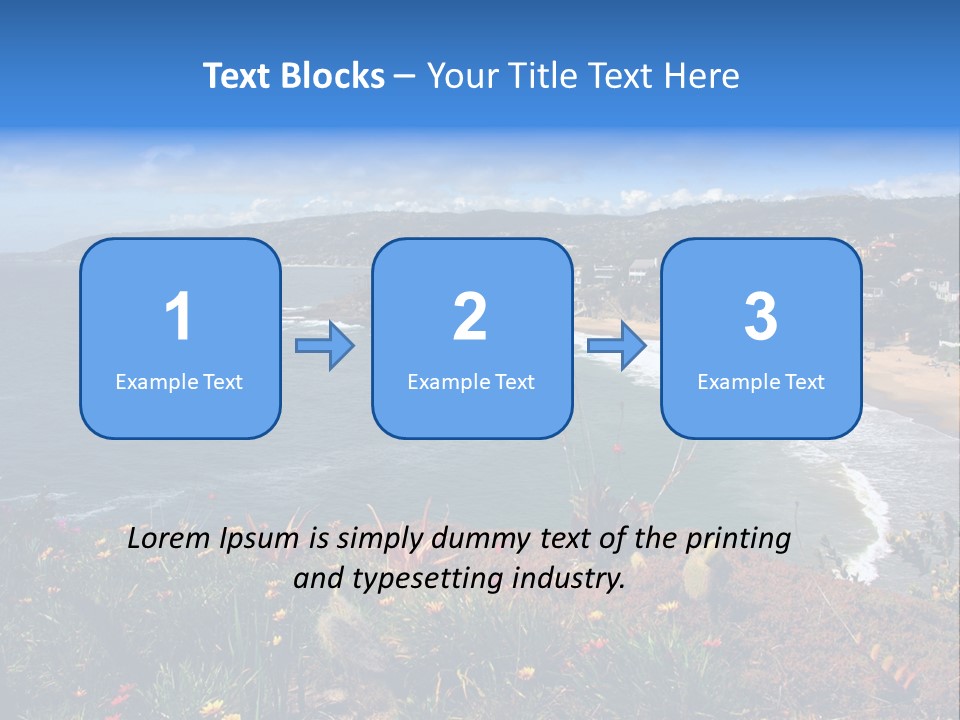 Laguna Beach Crescent Cove Looking South Towards Dana Point PowerPoint Template