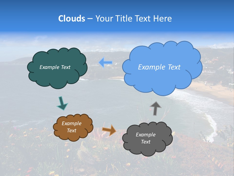 Laguna Beach Crescent Cove Looking South Towards Dana Point PowerPoint Template