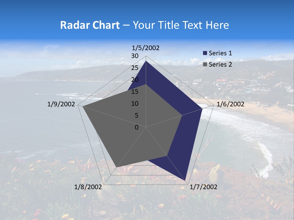 Laguna Beach Crescent Cove Looking South Towards Dana Point PowerPoint Template