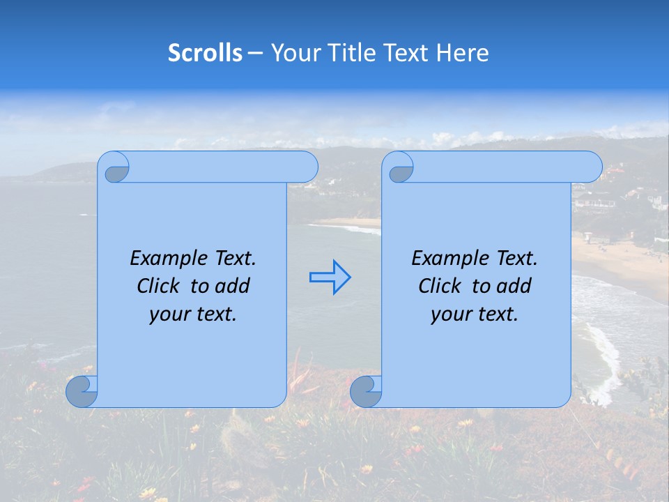 Laguna Beach Crescent Cove Looking South Towards Dana Point PowerPoint Template
