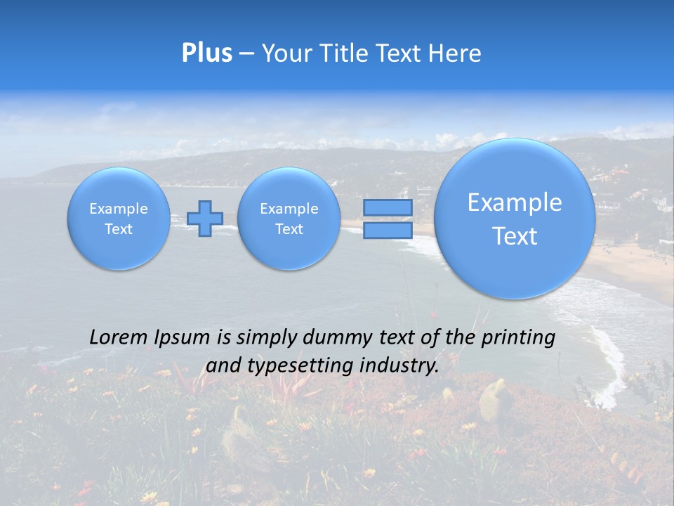 Laguna Beach Crescent Cove Looking South Towards Dana Point PowerPoint Template