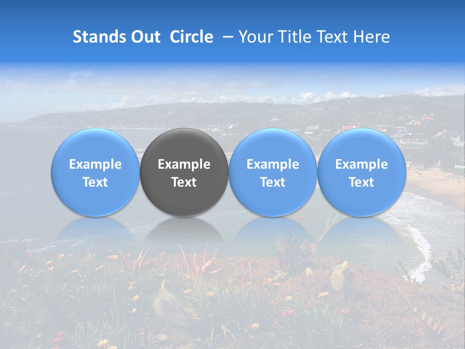 Laguna Beach Crescent Cove Looking South Towards Dana Point PowerPoint Template