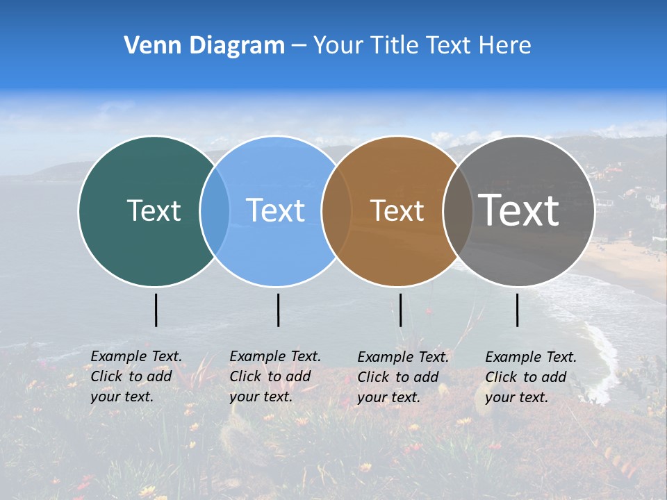 Laguna Beach Crescent Cove Looking South Towards Dana Point PowerPoint Template