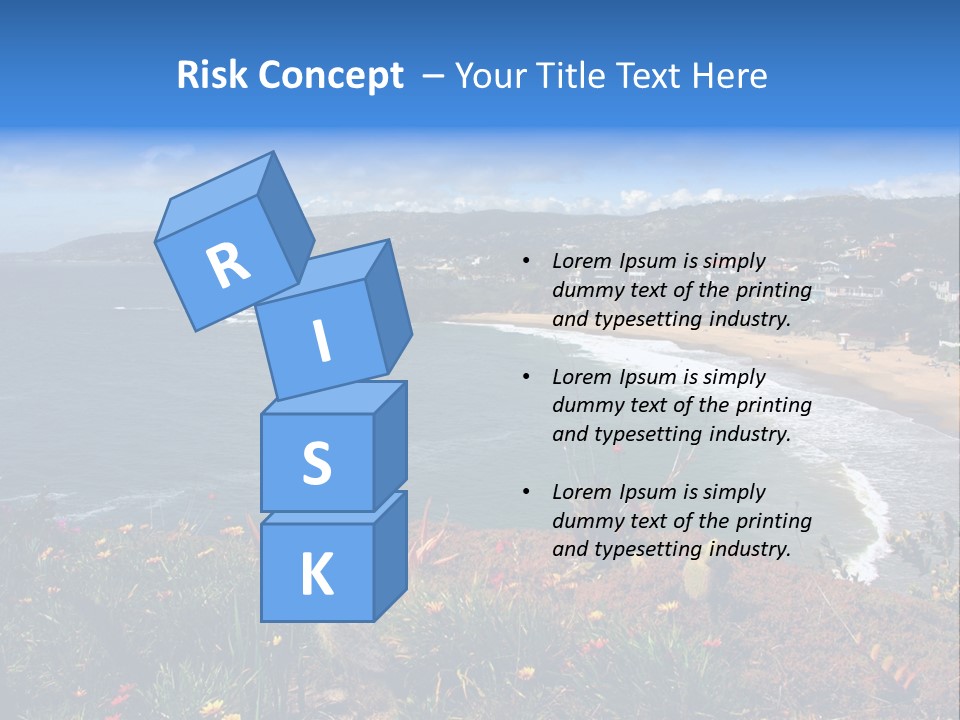 Laguna Beach Crescent Cove Looking South Towards Dana Point PowerPoint Template