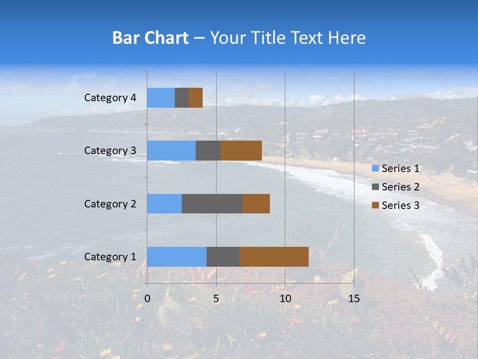 Laguna Beach Crescent Cove Looking South Towards Dana Point PowerPoint Template