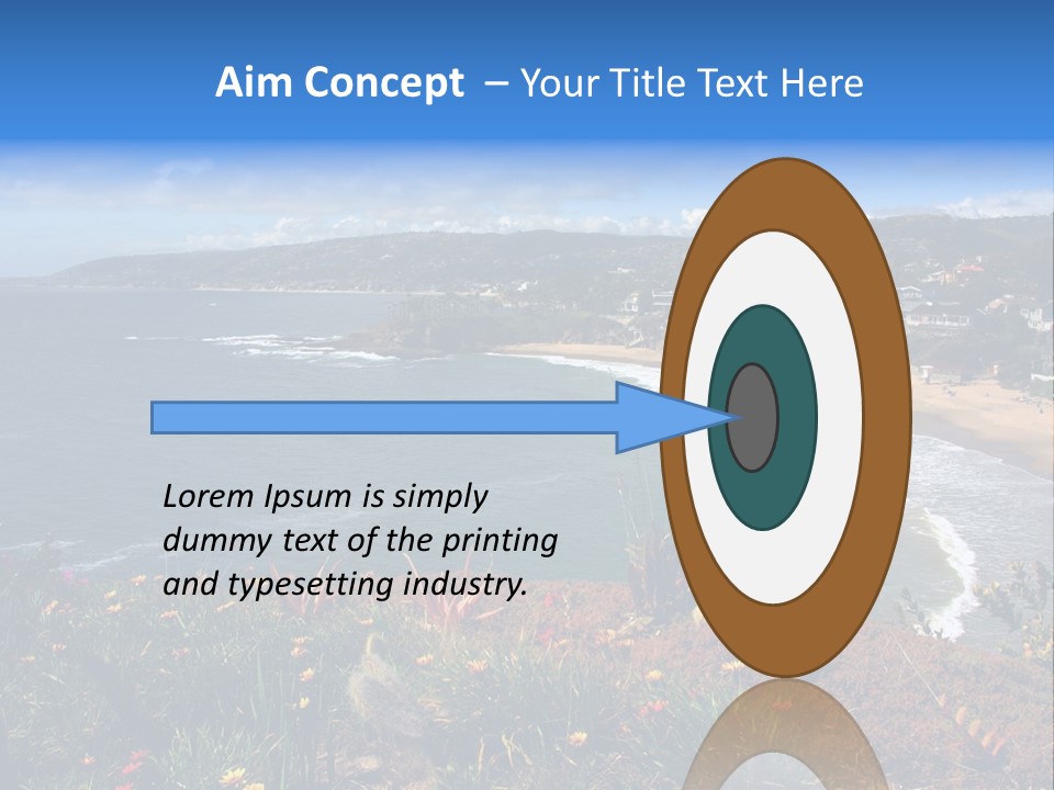 Laguna Beach Crescent Cove Looking South Towards Dana Point PowerPoint Template