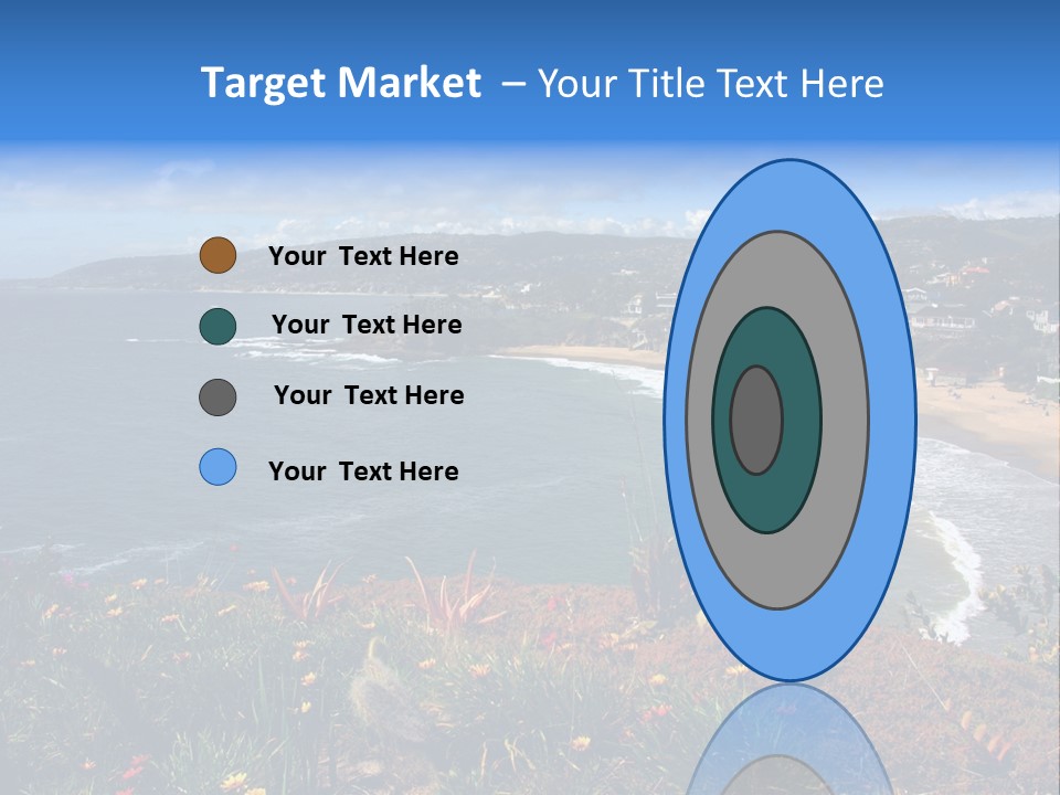 Laguna Beach Crescent Cove Looking South Towards Dana Point PowerPoint Template