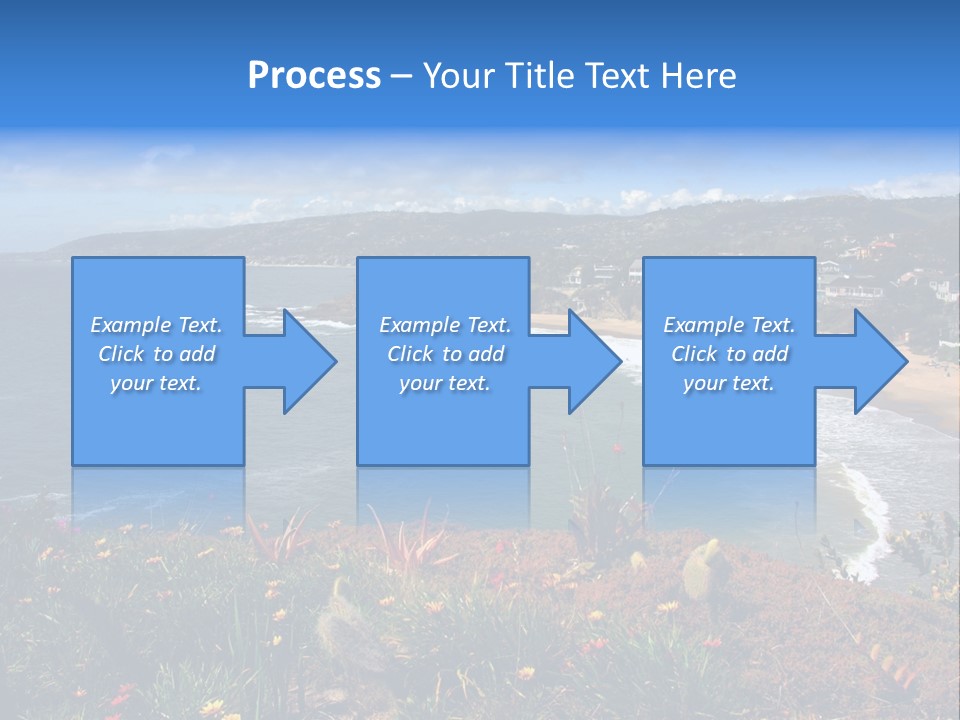 Laguna Beach Crescent Cove Looking South Towards Dana Point PowerPoint Template