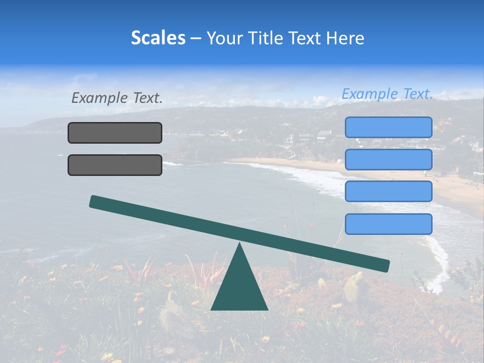 Laguna Beach Crescent Cove Looking South Towards Dana Point PowerPoint Template
