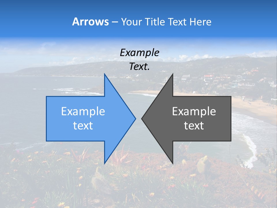 Laguna Beach Crescent Cove Looking South Towards Dana Point PowerPoint Template