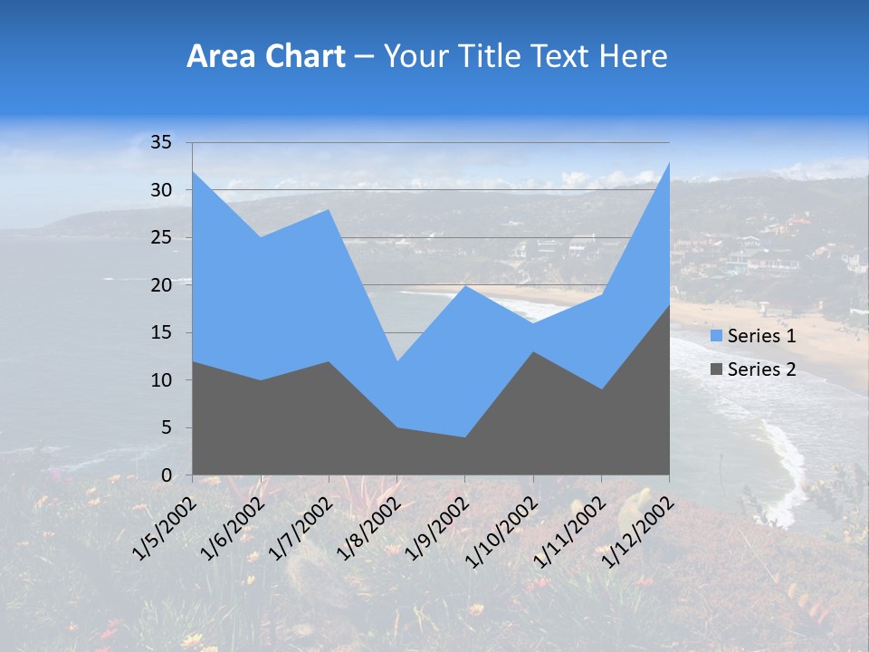Laguna Beach Crescent Cove Looking South Towards Dana Point PowerPoint Template