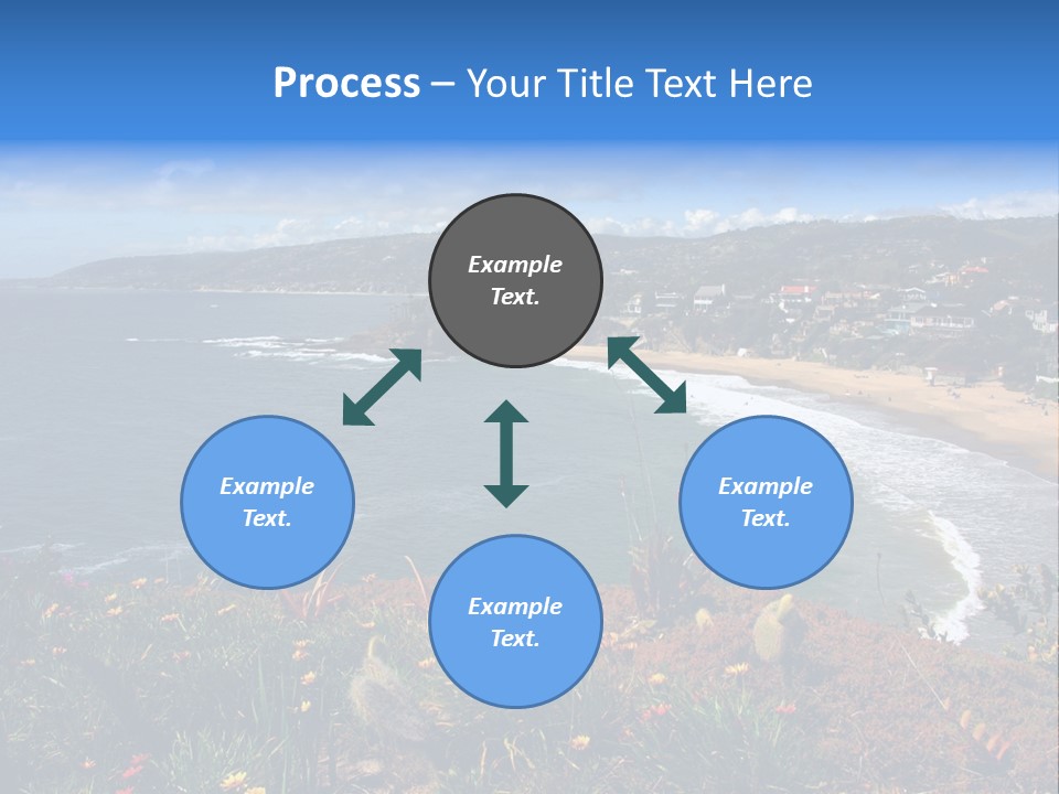 Laguna Beach Crescent Cove Looking South Towards Dana Point PowerPoint Template