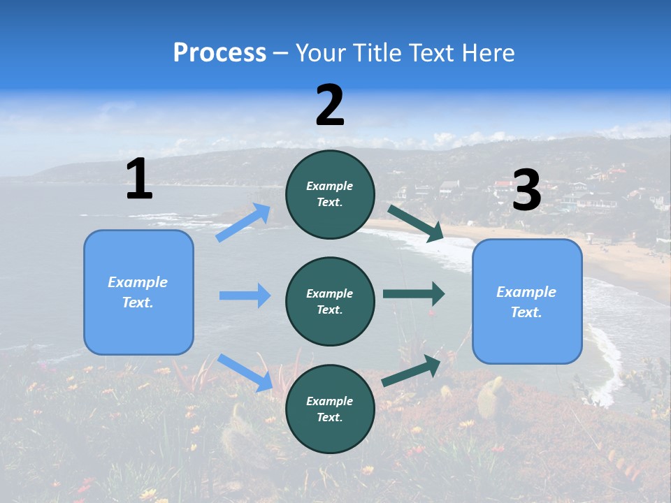 Laguna Beach Crescent Cove Looking South Towards Dana Point PowerPoint Template