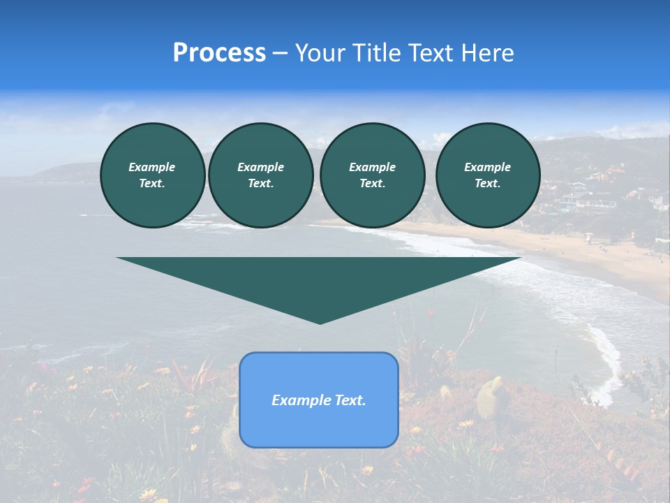Laguna Beach Crescent Cove Looking South Towards Dana Point PowerPoint Template