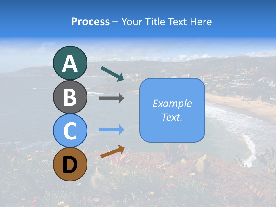 Laguna Beach Crescent Cove Looking South Towards Dana Point PowerPoint Template