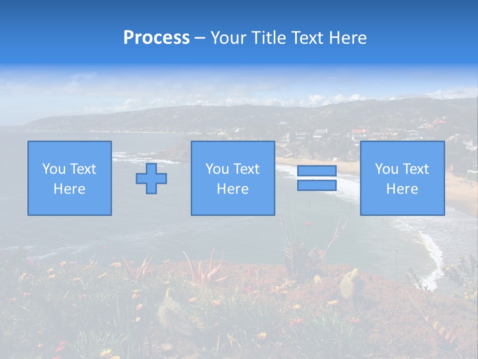 Laguna Beach Crescent Cove Looking South Towards Dana Point PowerPoint Template