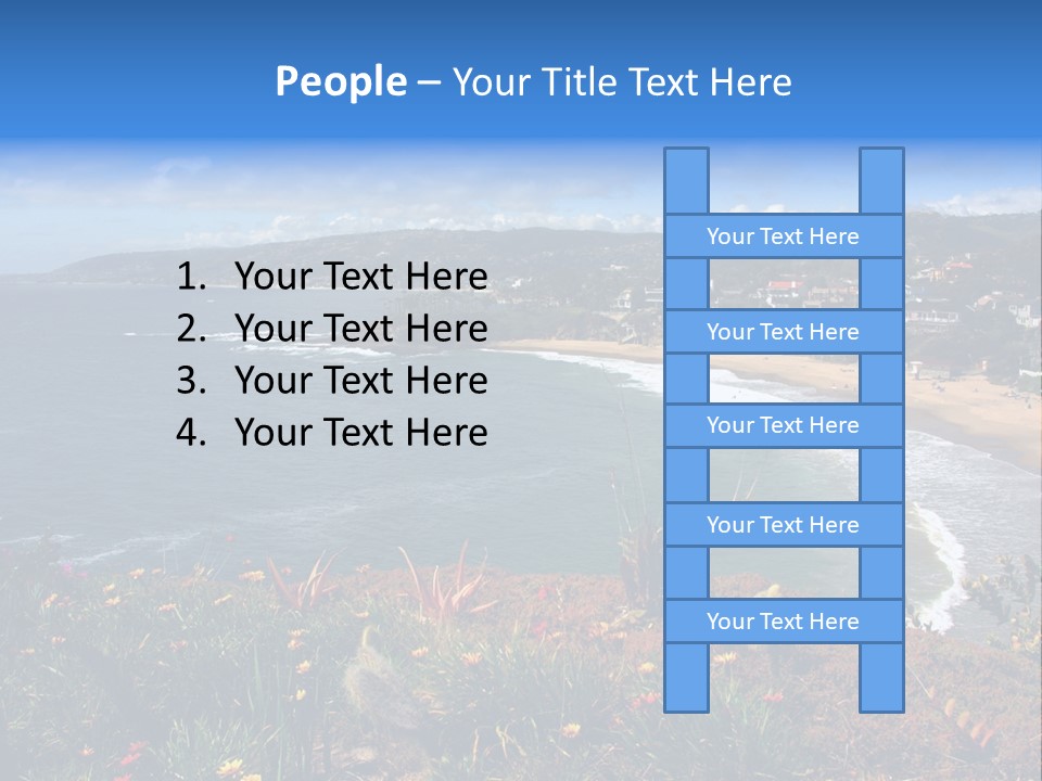 Laguna Beach Crescent Cove Looking South Towards Dana Point PowerPoint Template