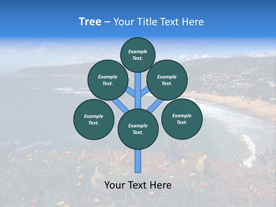 Laguna Beach Crescent Cove Looking South Towards Dana Point PowerPoint Template