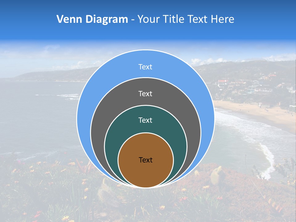 Laguna Beach Crescent Cove Looking South Towards Dana Point PowerPoint Template