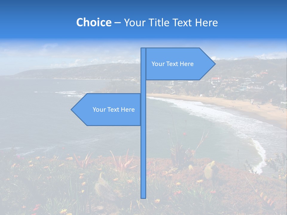Laguna Beach Crescent Cove Looking South Towards Dana Point PowerPoint Template