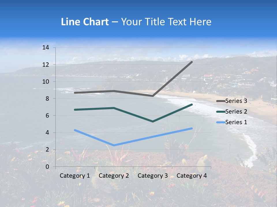 Laguna Beach Crescent Cove Looking South Towards Dana Point PowerPoint Template