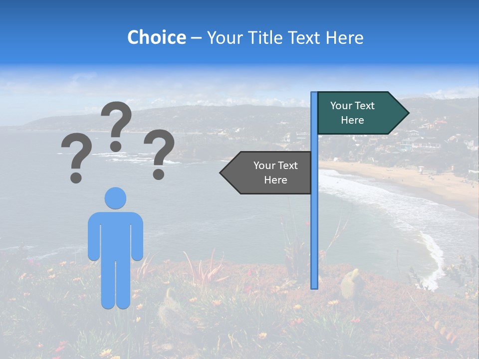 Laguna Beach Crescent Cove Looking South Towards Dana Point PowerPoint Template