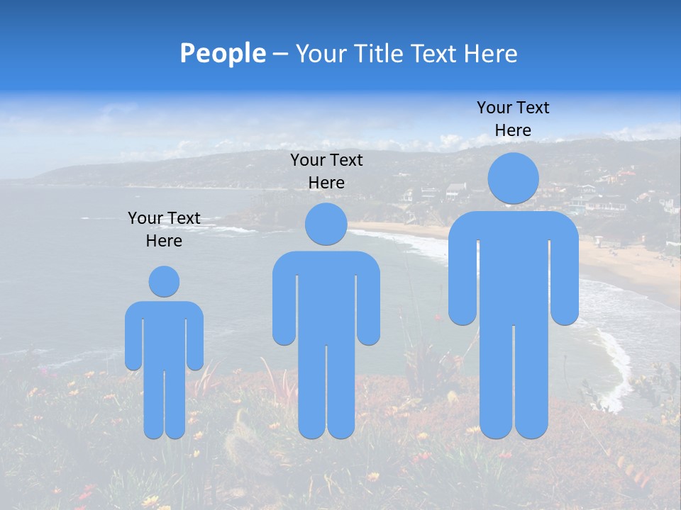 Laguna Beach Crescent Cove Looking South Towards Dana Point PowerPoint Template