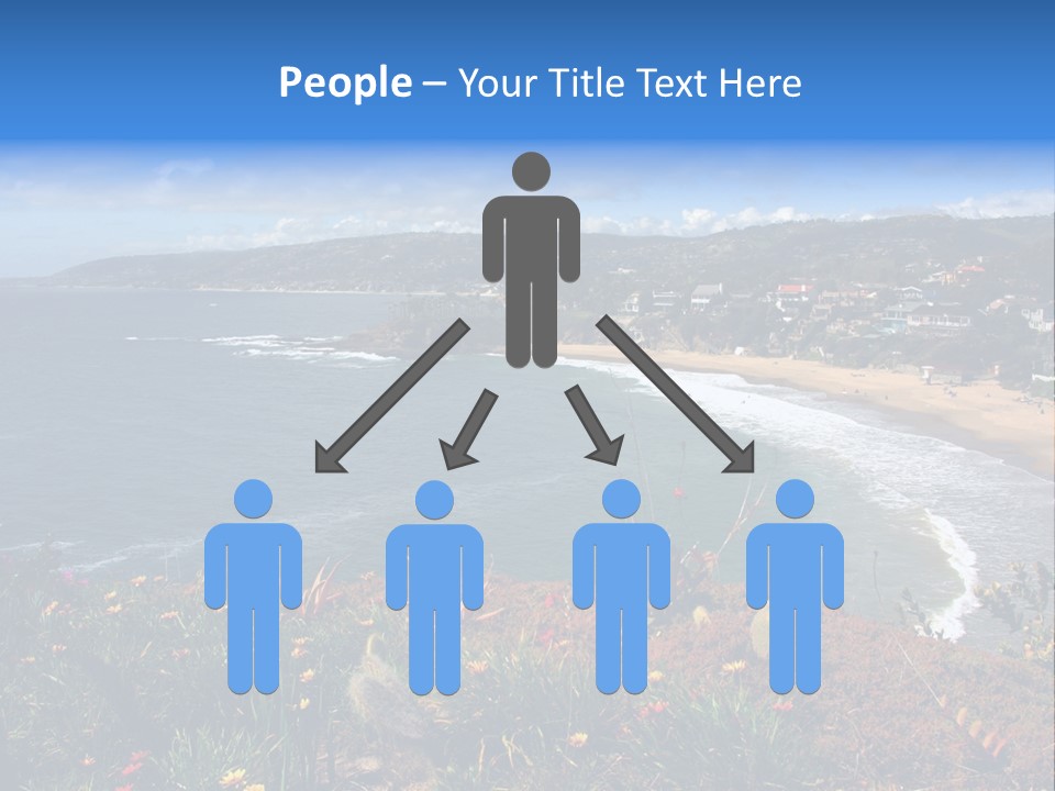 Laguna Beach Crescent Cove Looking South Towards Dana Point PowerPoint Template